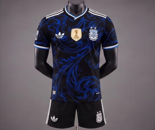 Argentina Away Fan Version Jersey on mannequin