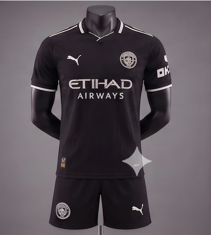 Manchester City Away Fan Version Jersey on mannequin